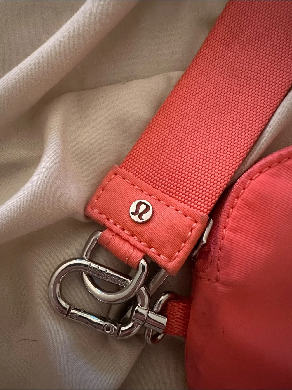 lululemon athletica Coral-Pink Wristlet Pouch with Strap